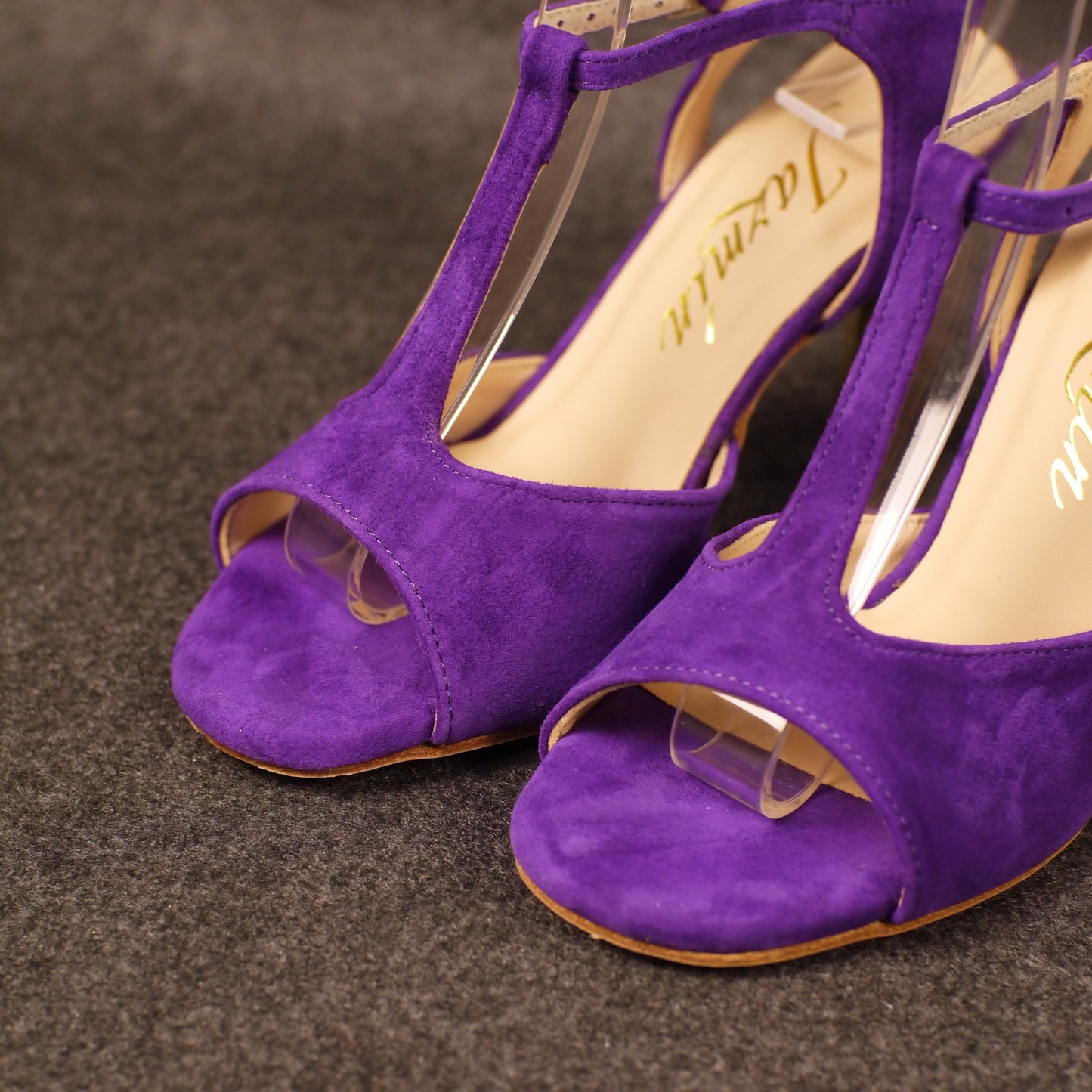 vintage purple suede Argentine tango shoes- Jazmin Tango free shipping