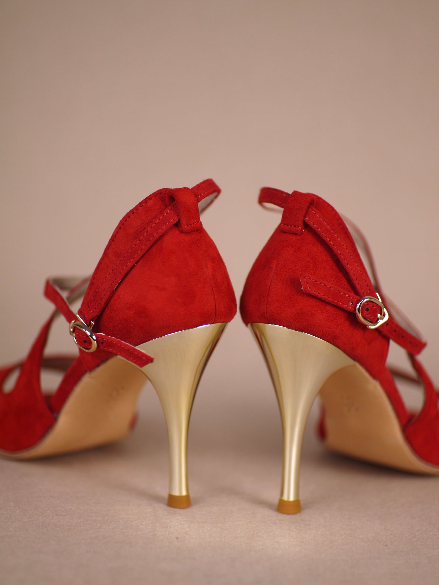 Red suede Argentine tango shoes free shipping professional dance shoes- Jazmin tango shoes
