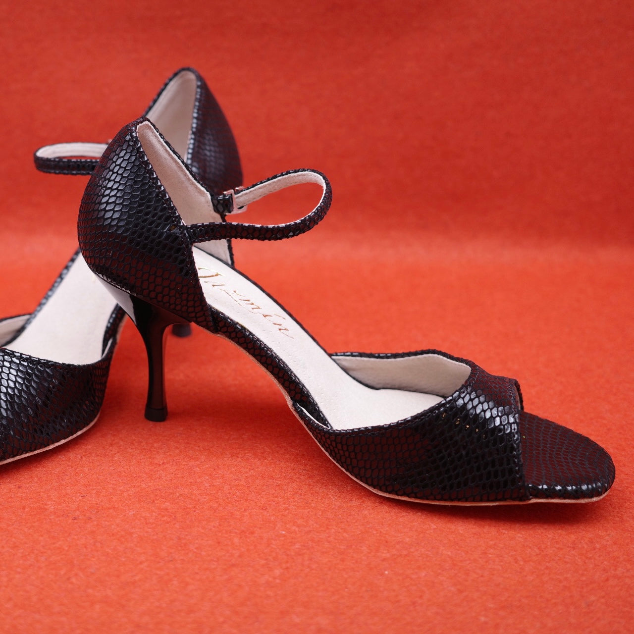 Black classic leather Argentine tango shoes- Jazmin Tango