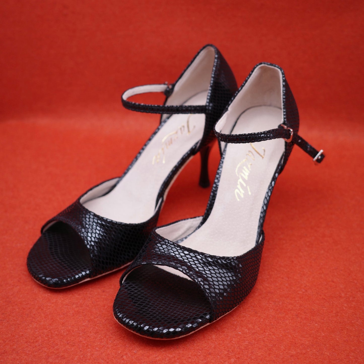 Black classic leather Argentine tango shoes- Jazmin Tango