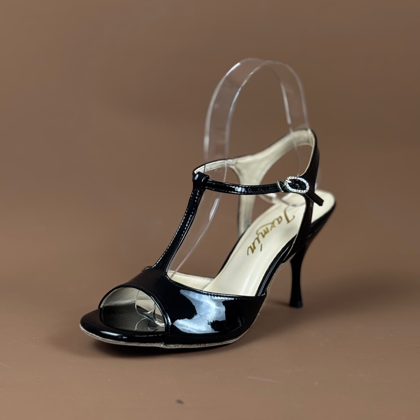 Black  Argentine tango shoes High heel Leather Sole - Jazmin tango Free shipping