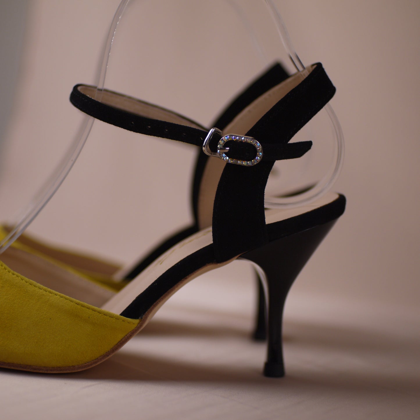 Yellow Black suede Argentine tango shoes- Jazmin Tango