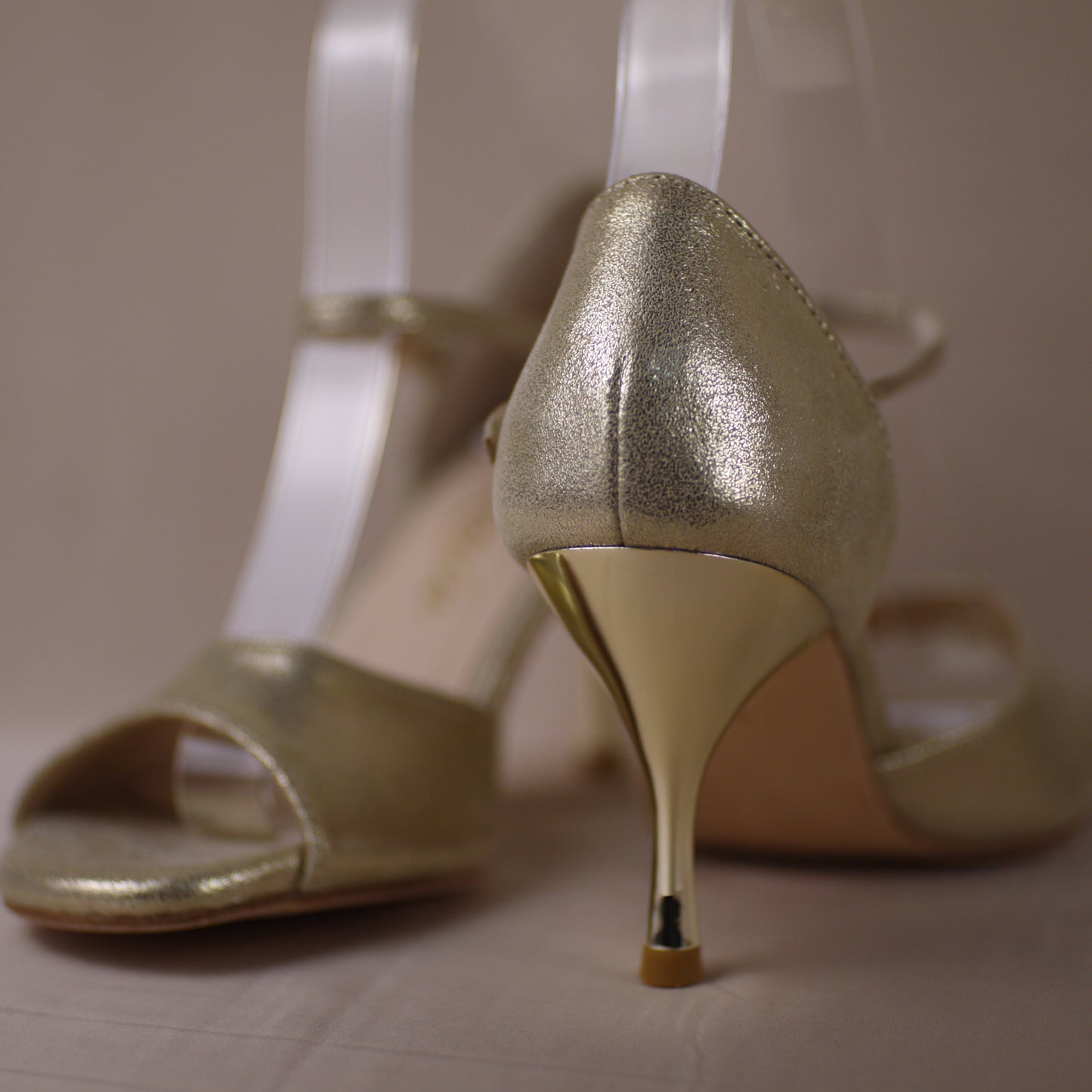 golden classic leather Argentine tango shoes- Jazmin Tango
