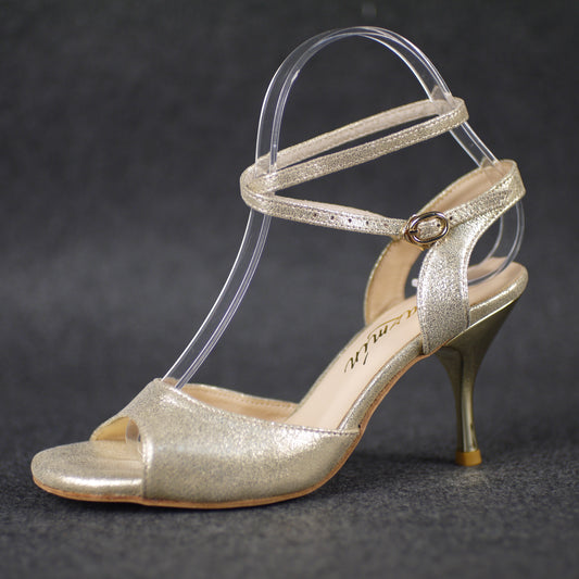 Grace golden sheep skin Argentine tango shoes - Jazmin tango