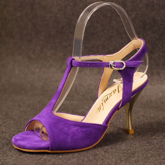 vintage purple suede Argentine tango shoes- Jazmin Tango free shipping