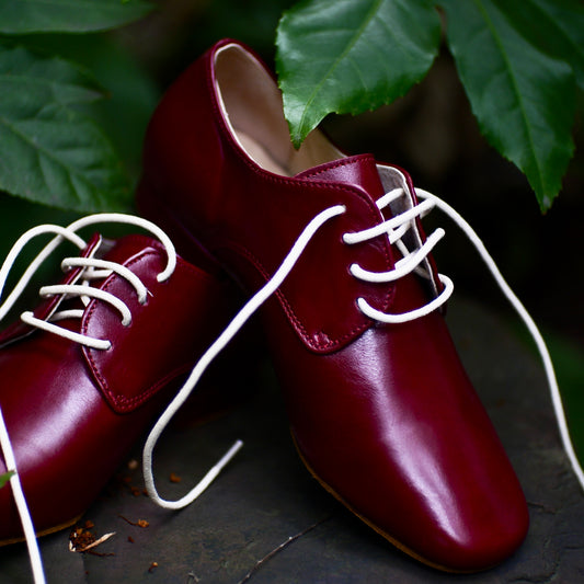 Red leather Practice Argentine tango shoes- Jazmin tango shoes free shipping