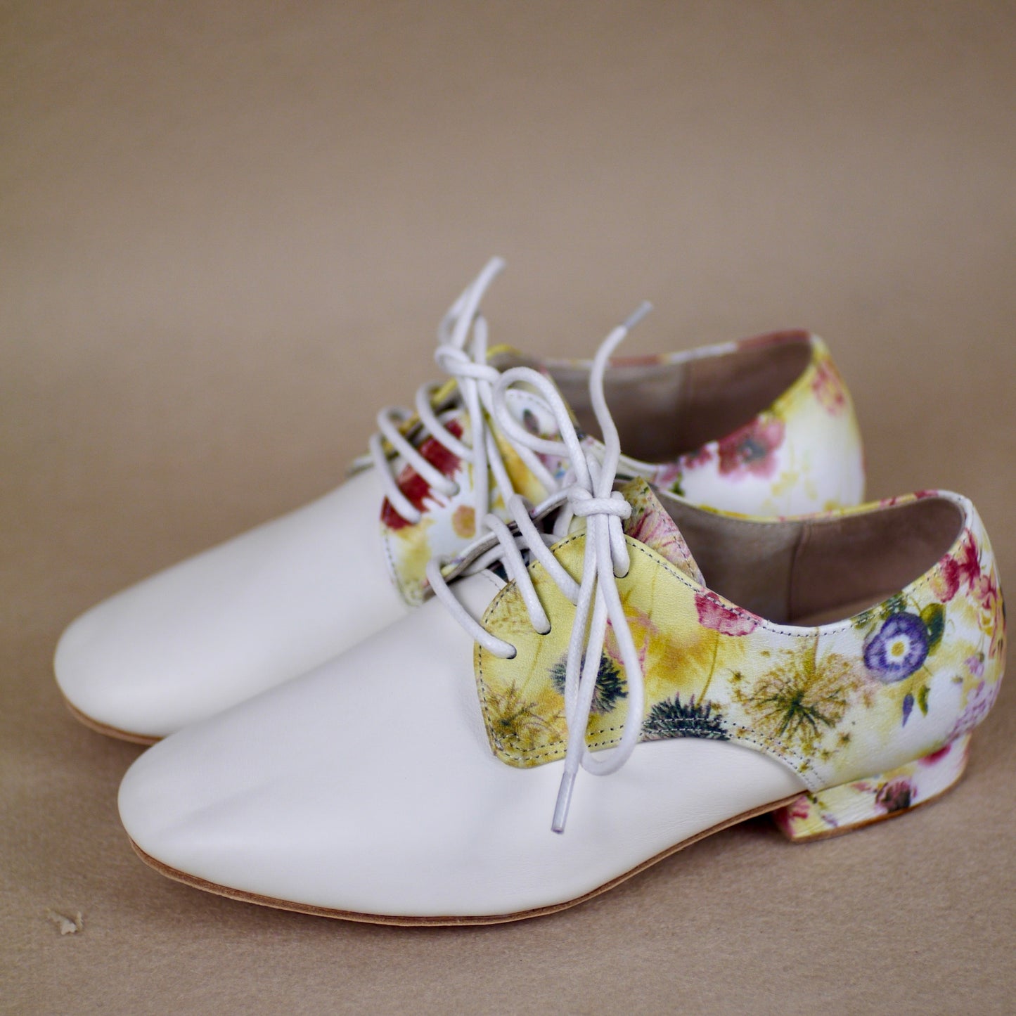 white leather Practice Argentine tango shoes- Jazmin tango shoes free shipping